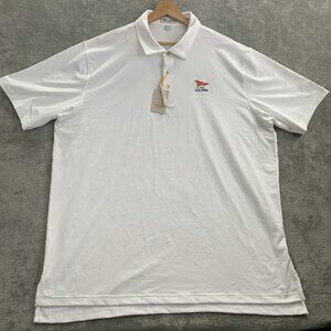 Peter Millar Summer Comfort Polo Shirt Mens XXL White 123rd US Open Golf LACC